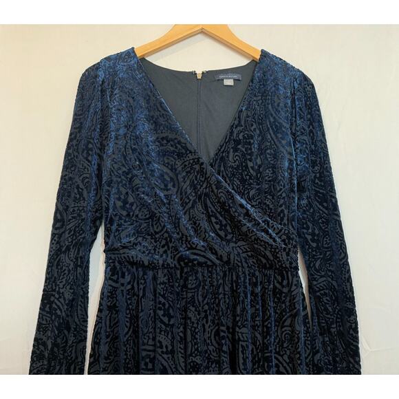 NEW Tommy Hilfiger Velvet Burnout Dress Womens Size 10 Paisley Black Whimsigoth - Picture 3 of 15